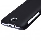HTC Desire 310 Nillkin Frosted Shield melns plastmasas futrālis + ekrāna aizsargplēve