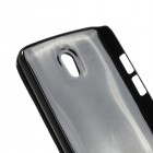 HTC Desire 500 klasisks ādas vertikāli atvēramais melns futrālis