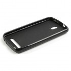 HTC Desire 500 Jelly Case melns cieta silikona (TPU) futrālis