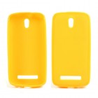 HTC Desire 500 Jelly Case dzeltens cieta silikona (TPU) futrālis