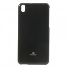 HTC Desire 816 Mercury melns cieta silikona (TPU) futrālis