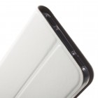 HTC Desire 825 atvēramais ādas balts maciņš (maks)