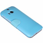HTC One M8 „Nillkin“ Fresh atvēramais zils ādas futrālis
