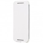 HTC One M8 un HTC One M8s Rock Touch ādas atvēramais balts maciņš
