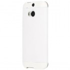 HTC One M8 un HTC One M8s Rock Touch ādas atvēramais balts maciņš