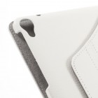 HTC Nexus 9 atvēramais balts ādas maciņš, grozās 360° grādu apjomā