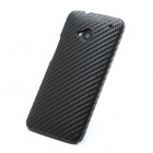 Melns akmeņogļu HTC One M7 apvalks