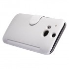 HTC One M8 „Nillkin“ Fresh atvēramais balts ādas futrālis