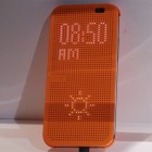 Origināls HTC One M8 Dot View oranžs atvēramais futrālis (2014)