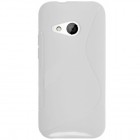 HTC One mini 2 (HTC One M8 mini) „S-Line“ cieta silikona (TPU) balts apvalks