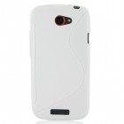 HTC One S balts cieta silikona apvalks