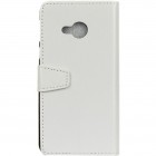 HTC U Play (Alpine) atvēramais ādas balts maciņš, grāmata (maks)