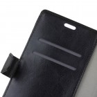 HTC U Play (Alpine) atvēramais ādas melns maciņš, grāmata (maks)