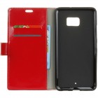 HTC U Ultra (Ocean Note) atvēramais ādas sarkans maciņš, grāmata (maks)