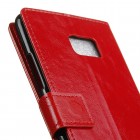 HTC U Ultra (Ocean Note) atvēramais ādas sarkans maciņš, grāmata (maks)