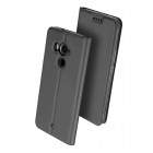 HTC U11 Plus „Dux Ducis“ Skin sērijas melns ādas atvērams maciņš