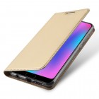 Huawei Honor 10 „Dux Ducis“ Skin sērijas zelta ādas atvērams maciņš