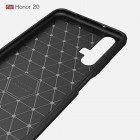 Huawei Honor 20 (Nova 5T) „Carbon“ cieta silikona (TPU) melns apvalks