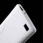 Huawei Honor 3C matēts cieta silikona (TPU) balts apvalks