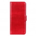 Huawei Honor 50 (Nova 9) atvēramais ādas sarkans maciņš (maks)