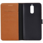 Huawei Mate 9 Pro (Huawei Mate 9 Pro Porsche Design) atvēramais ādas gaiši brūns retro maciņš (maks)