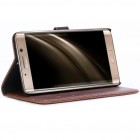 Huawei Mate 9 Pro (Huawei Mate 9 Pro Porsche Design) atvēramais ādas tumši brūns retro maciņš (maks)