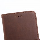 Huawei Mate 9 Pro (Huawei Mate 9 Pro Porsche Design) atvēramais ādas tumši brūns retro maciņš (maks)