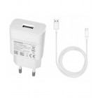 Origināls „Huawei“ Quick Charge balts tīkla lādētājs (18W, 2A) ar USB Type-C vadu HW-059200EHQ, AP32