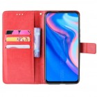 Huawei P Smart Z atvēramais ādas sarkans maciņš, grāmata (maks)