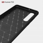 Huawei P30 „Carbon“ cieta silikona (TPU) melns apvalks
