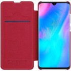 Greznais „Nillkin“ Qin sērijas ādas atvērams sarkans Huawei P30 Pro maciņš (maks) 