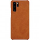 Greznais „Nillkin“ Qin sērijas ādas atvērams brūns Huawei P30 Pro maciņš (maks)