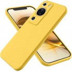 Huawei P60 (P60 Pro) „Shell“ cieta silikona (TPU) dzeltens apvalks