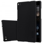 Huawei P8 Nillkin Frosted Shield melns plastmasas apvalks + ekrāna aizsargplēve