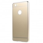 Huawei P8 Lite Luxury plastmasas apvalks ar alumīnija metāla rāmjiem - zelta