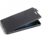 Huawei P9 Plus (Huawei Ascend P9 Plus) klasisks ādas vertikāli atvēramais melns maciņš