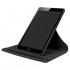 Huawei MediaPad T3 8.0 atvēramais melns ādas maciņš, grozās 360° grādu apjomā