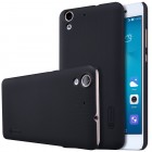 Huawei Y6 II 2 Nillkin Frosted Shield melns plastmasas apvalks + ekrāna aizsargplēve