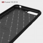 Huawei Y6 2018 (Honor 7A) „Carbon“ cieta silikona (TPU) melns apvalks