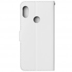 Huawei Y6 2019 (Y6 Prime 2019) atvēramais ādas balts maciņš, grāmata (maks)