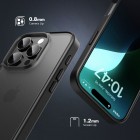 Apple iPhone 16 Pro Max "IPAKY" Matt dzidrs (caurspīdīgs) silikona apvalks (apmales zilā krāsā)