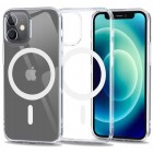 "Tubi" MagSafe Apple iPhone 12 mini dzidrs, caurspīdīgs cieta silikona apvalks aizmugurējais vāciņš