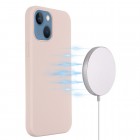 Apple iPhone 14 "Shell" MagSafe cieta silikona (TPU) rozā apvalks