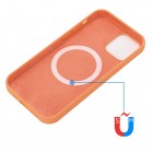 Apple iPhone 14 Pro Max "Shell" MagSafe cieta silikona (TPU) oranžs apvalks