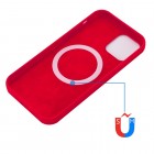Apple iPhone 13 mini "Shell" MagSafe cieta silikona (TPU) sarkans apvalks