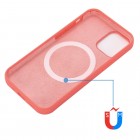 Apple iPhone 15 Pro "Shell" MagSafe cieta silikona (TPU) rozā apvalks