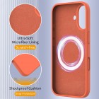 Apple iPhone 16 "Shell" MagSafe cieta silikona (TPU) oranžs apvalks