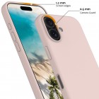 Apple iPhone 16 "Shell" MagSafe cieta silikona (TPU) rozā apvalks