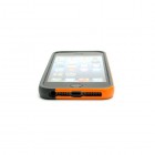 Oranžā, pelēkā un melnā krāsās „Walnutt“ Trio cieta silikona Apple iPhone 5, 5S futrālis - rāmis (bamperis - sānu apmale)