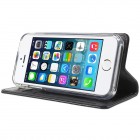 Mercury Blue Moon atverčiamas Apple Mercury Blue Moon iPhone 5 / 5S atvērams melns ādas maciņšle iPhone SE (5, 5s) juodas odinis dėklas - piniginė